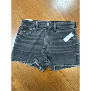 New Gap Teen Jean Shorts Size 14 Sky High Short Black Cutoff NWT